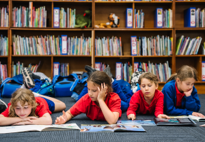 Children reading books