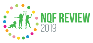 NQF Review 2019 logo small kids and coloured circles around