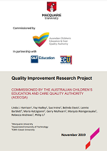 Quality improvement research project report cover image