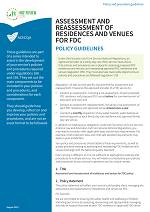 Assessment and reassessment of residences and venues for FDC cover image