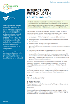 Interactions with children policy and procedure guidelines cover image