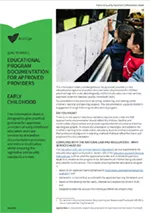 Educational Program Documentation for Approved Providers - Early childhood