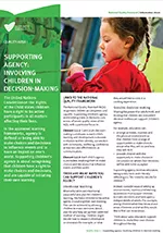 QA1 Supporting agency: Involving children in decision-making information sheet cover image