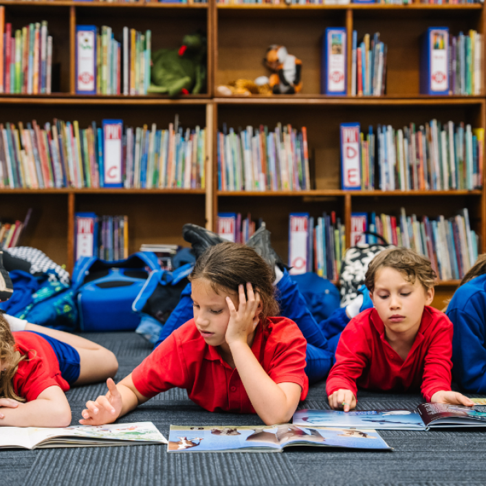 Children reading books