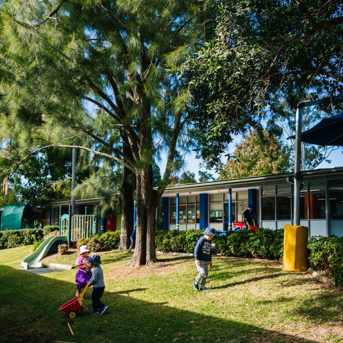 Outdoor space at early learning service