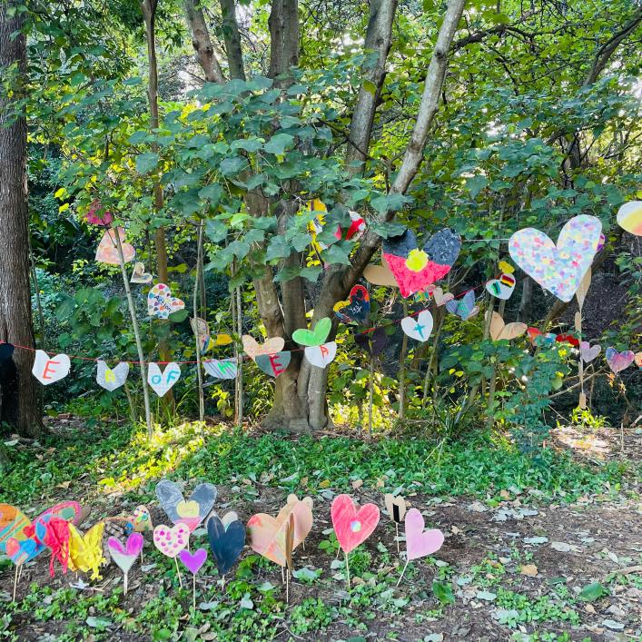 Sea of Hearts garden display